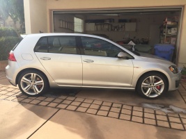 2014 Volkswagen GTI with 18x8 OEM Mallory wheels