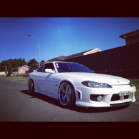 1999 Nissan S15 with 18x9.5 Work VS-KF wheels