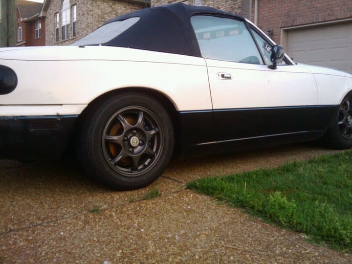 2002 Mazda MX-5 Miata with 14x6.5 Enkei wheels