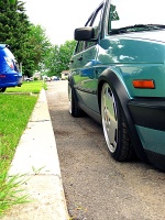 1992 Volkswagen Jetta with 16x7 Porsche 7-slots wheels