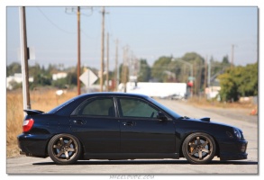 2003 Subaru Impreza WRX with 18x9.5 Rota Grid wheels