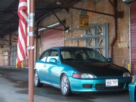 1999 Honda Civic with 15x6.5 RS Watanabe wheels