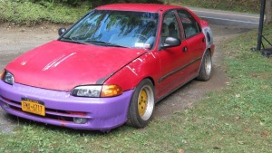1996 Honda Civic with 14x7 wheels