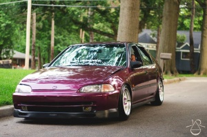 2000 Honda Civic with 15x7.5 wheels