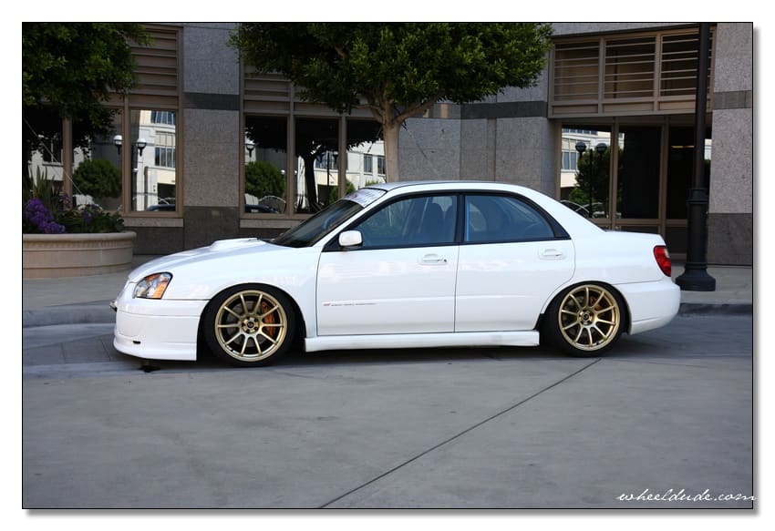 2004 Subaru Impreza WRX STi with 18x9 Rota G-Force wheels