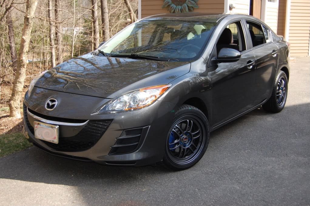 2010 Mazda Mazda3 with 17x8 Enkei RPF-1 wheels