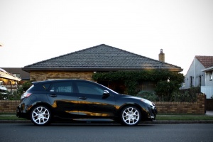 2011 Mazda Mazda3 with 18x7.5 OEM Mazdaspeed 3 wheels