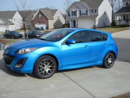 2010 Mazda Mazda3 with 18x7.5 TSW Nurburgring Gunmetal wheels