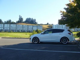 2010 Mazda Mazda3 with 18x8 Buddy Club racing p1 wheels