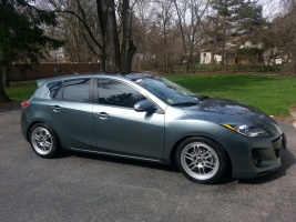2010 Mazda Mazda3 with 17x8 Enkei RPF1 wheels