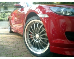2011 Mazda RX-8 with 19x8.5 Axis Phin wheels