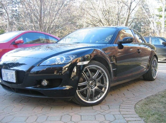 2008 Mazda RX-8 with 19x8.5 Volk GT-V wheels