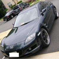 2006 Mazda RX-8 with 19x8 Axis Crux wheels