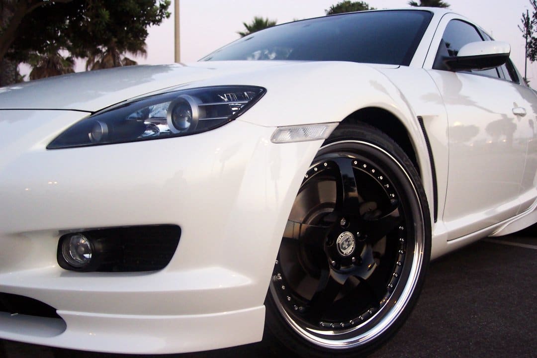 2009 Mazda RX-8 with 19x8.5 HRE 545 wheels