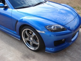 2009 Mazda RX-8 with 19x8.5 Rays Games 99B wheels