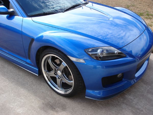 2009 Mazda RX-8 with 19x8.5 Rays Games 99B wheels