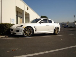 2006 Mazda RX-8 with 19x8.5 RH J8 pro wheels