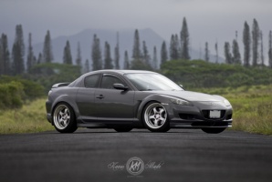 2010 Mazda RX-8 with 18x9.5 Work Meister S1R wheels