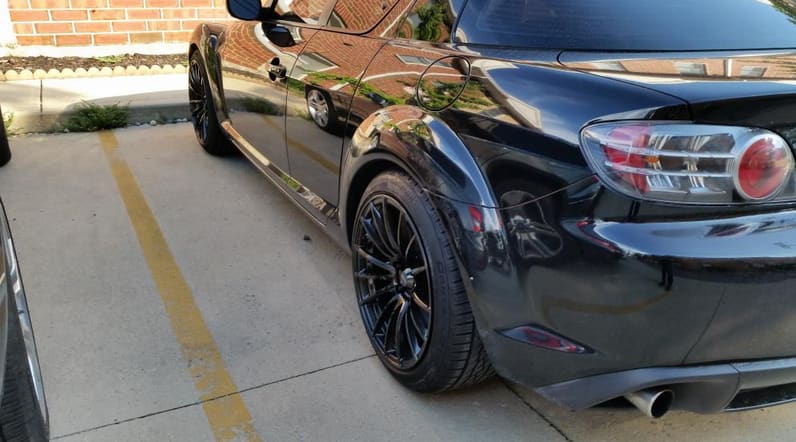 2008 Mazda RX-8 with 18x9.5 Weds SA15R wheels