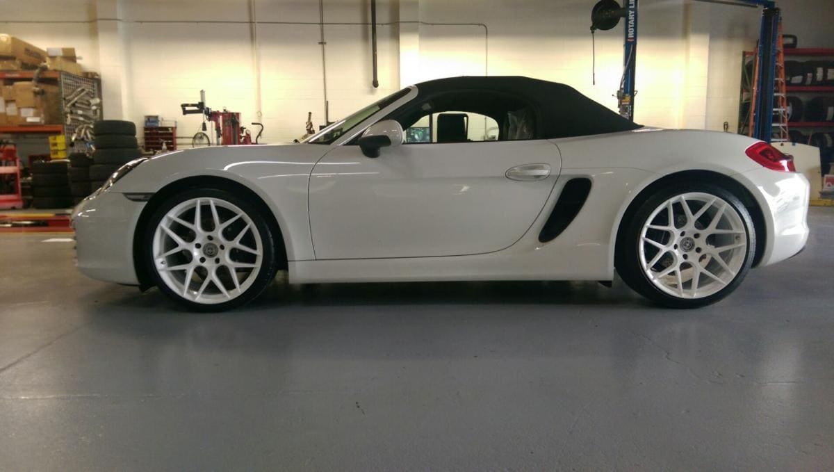 2015 Porsche Boxster with 20x8.5 HRE FF01 wheels