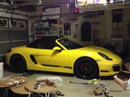 2014 Porsche Boxster with 19x8.5 Leggera HLT wheels