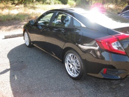 2016 Honda Civic with 18x7.5 Enkei Lusso wheels