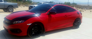2016 Honda Civic with 19x8 wheels