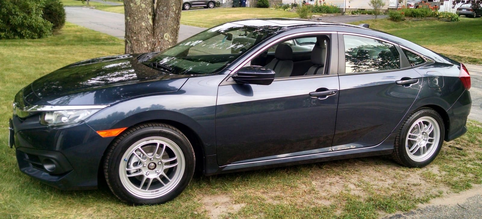2016 Honda Civic with 17x7 Enkei RPF1 wheels