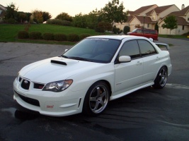 2006 Subaru Impreza WRX STi with 18x8.5 Rota P45F wheels