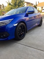 2016 Honda Civic with 17x8 wheels