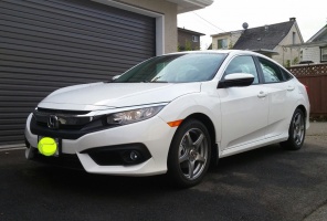 2016 Honda Civic with 17x7 Enkei RP03 wheels