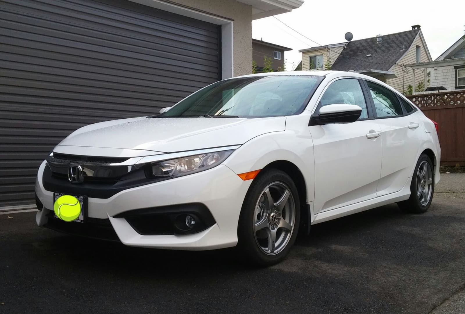 2016 Honda Civic with 17x7 Enkei RP03 wheels