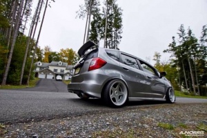 2009 Honda Fit with 17x8.5 Brock B1 wheels