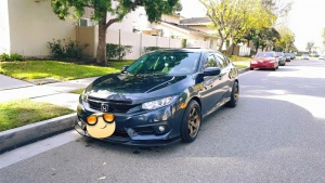 2016 Honda Civic with 17x9 Volk TE37 wheels