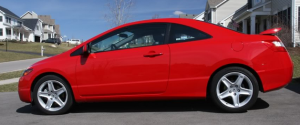 2005 Honda Civic with 17x8 OEM Acura TL wheels