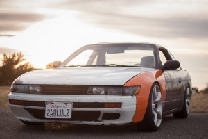 1993 Nissan S13 with 18x8 Nissan 350Z 35th Anniversary wheels