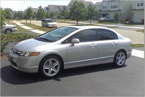 2005 Honda Civic with 17x8 OEM Acura TL wheels