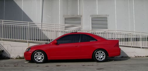 2007 Honda Civic with 17x7.5 Mugen GP wheels