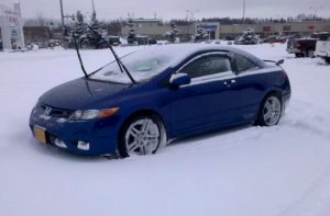2007 Honda Civic with 17x8 OEM Acura TL wheels