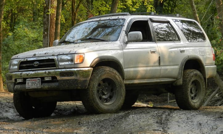 2010 Toyota 4Runner with 17x8 American Racing Teflon Mojave ATX wheels