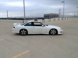 1997 Nissan S14 with 18x9.5 Work Meisters wheels