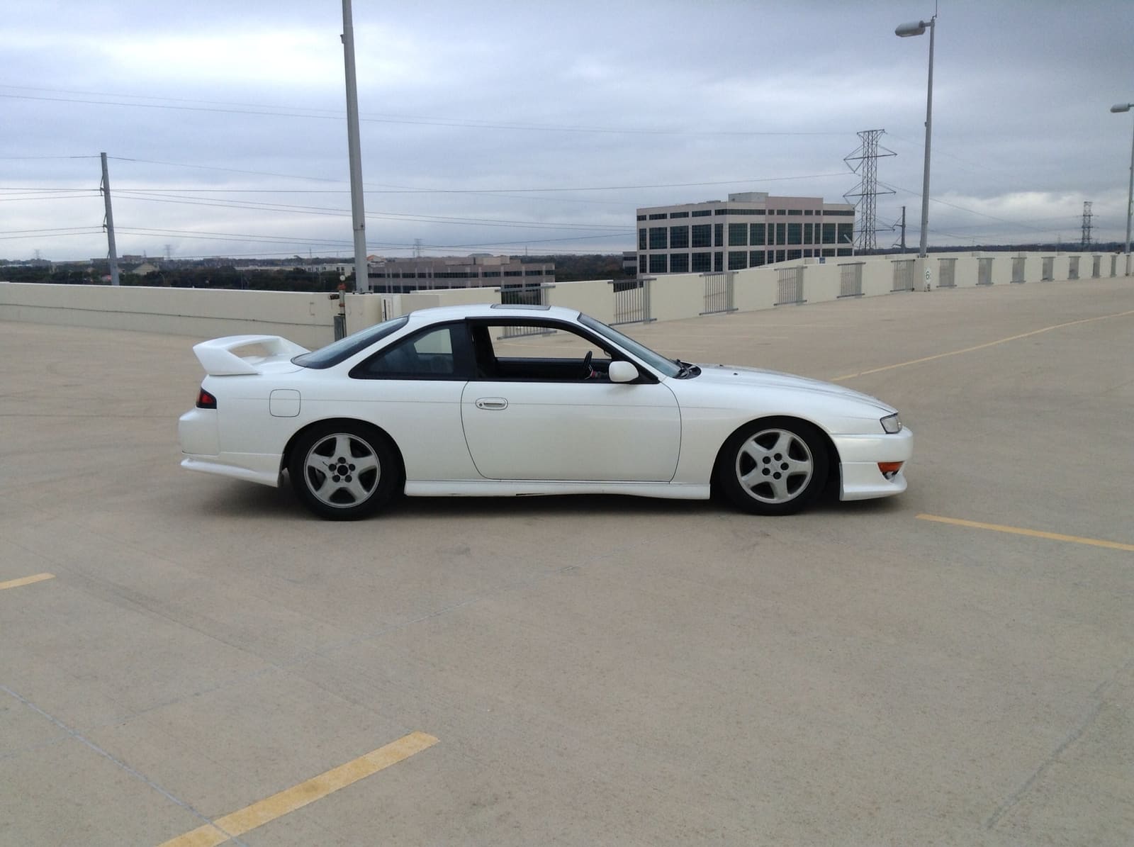 1997 Nissan S14 with 18x9.5 Work Meisters wheels