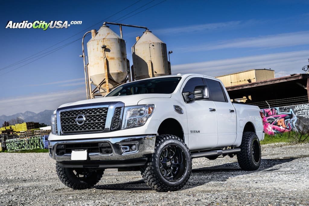 2017 Nissan Titan with 20x12 Buck XD825 wheels