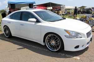 2012 Nissan Maxima with 20x9.5 Volk Racing GT30 wheels