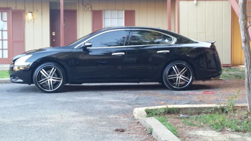 2010 Nissan Maxima with 20x8.5 Status Knights wheels