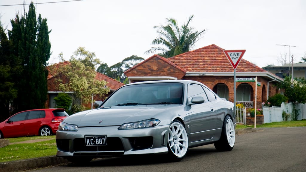 2002 Nissan S15 with 18x9.5 Works Emotion CR Kai wheels