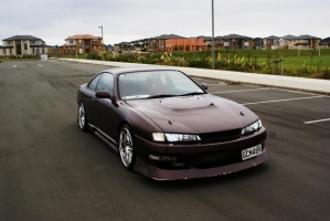 1997 Nissan S14 with 18x9 .COM Racing Chrome wheels