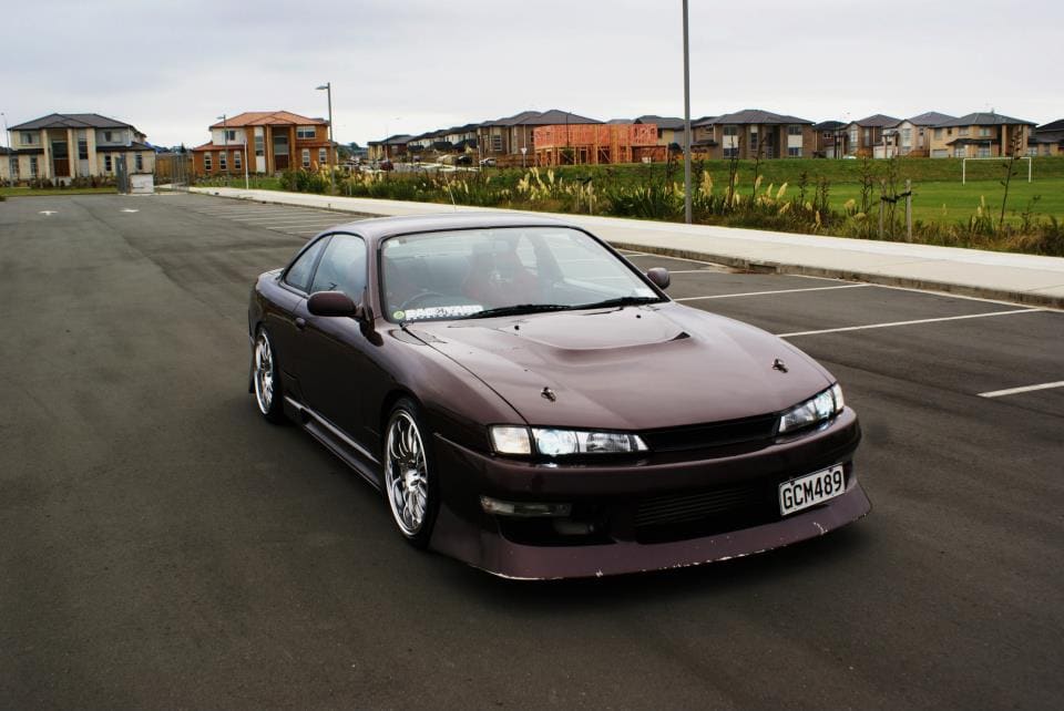 1997 Nissan S14 with 18x9 .COM Racing Chrome wheels