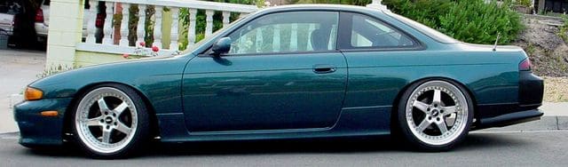 1995 Nissan S14 with 18x9 Wisesports Super Wade Spokes wheels