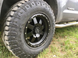 2011 Toyota Tundra with 18x9 Raceline Defenders wheels